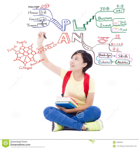 pretty-young-student-girl-drawing-future-planning-over-white-background-43838291
